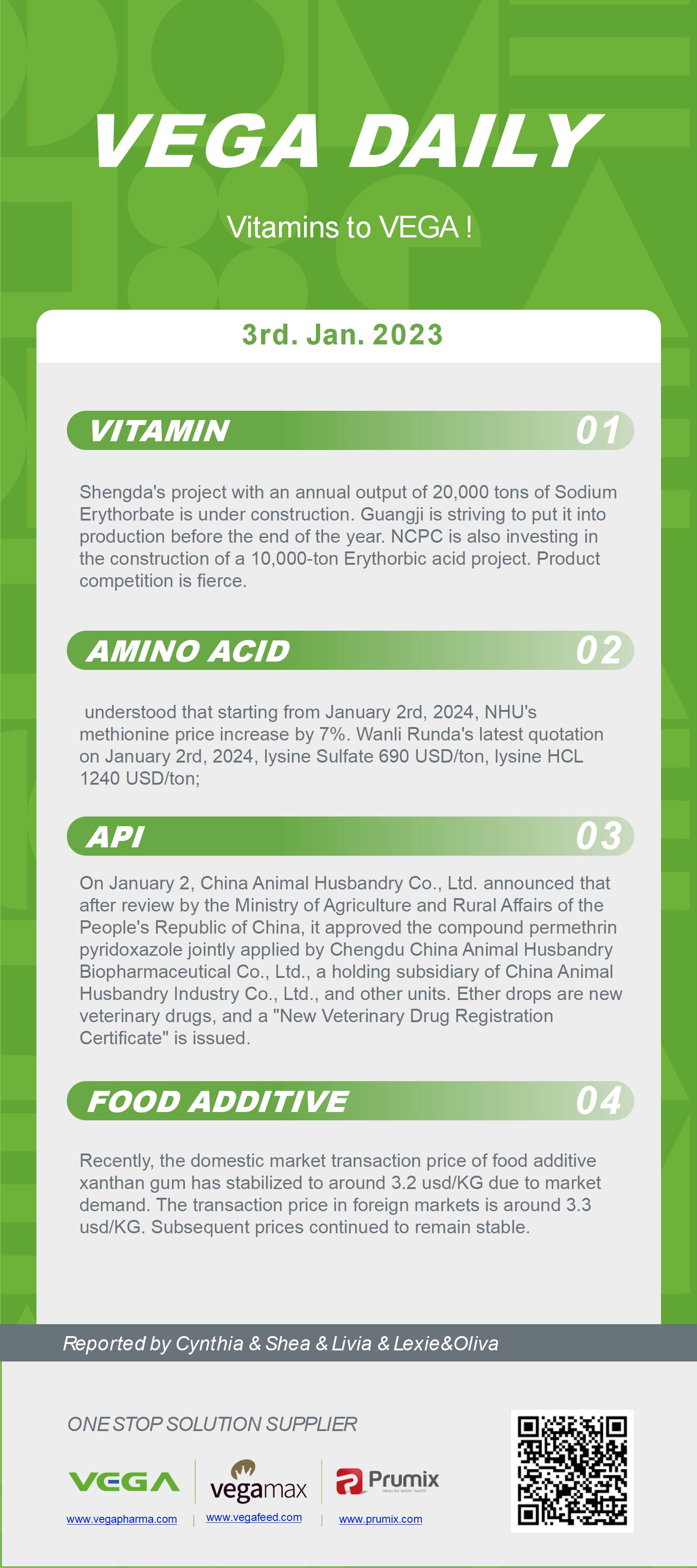 Vega Daily Dated on Jan 3rd 2024 Vitamin Amino Acid APl Food Additives.jpg